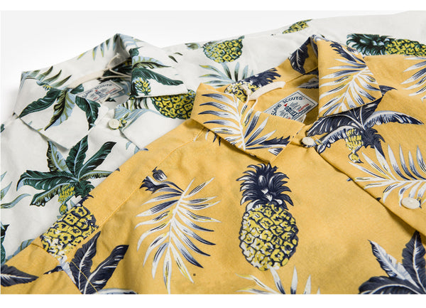 Vintage HAWAIIAN SHIRT Pineapple Print All SILK Labeled 